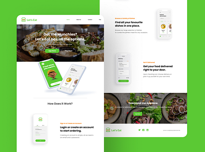 Lets Eat! (Website Design) app branding clean design desktop figma minimal mobile app ui ui design ux ux design web web design website