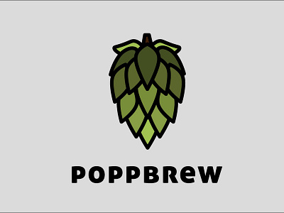 Poppbrew logo hop logo