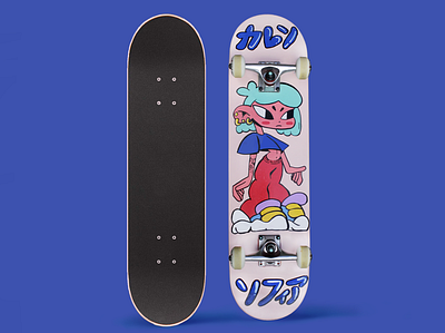 MY SKATEBOARD design girl character illustration painting personalproject posca skateboy skategirl skater