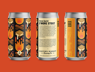 S'more Stout Label Design beer beer label design illustration