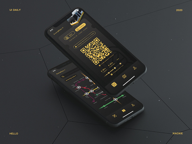 Metro qr code app by RongKai Xie on Dribbble