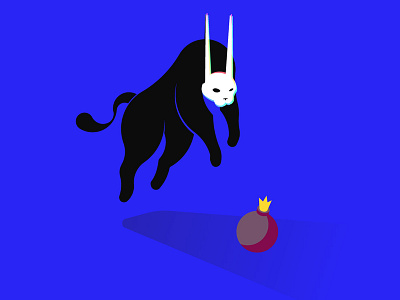 Cat&Bomb black white blue bomb cat fire illustration illustrator skull vector yellow