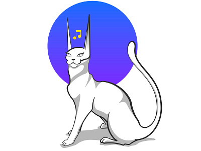 Melody blue illustration illustrator kitty melody