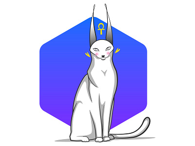 StayFar blue cute illustration illustrator kitty skull symbol white yellow