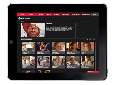 Showtime RFP - Video on Demand iPad design ipad mobile rfp ui ux video
