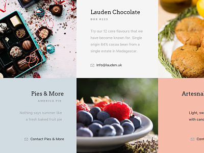 Interactive Dessert Grid design food ipad menu ui ux