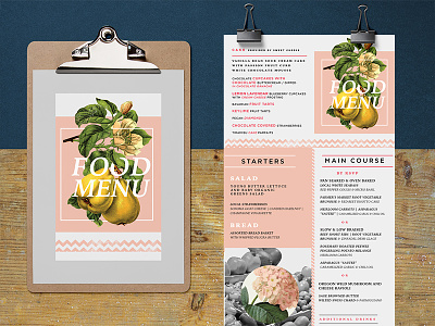 Food menu - rebound design menu print ui