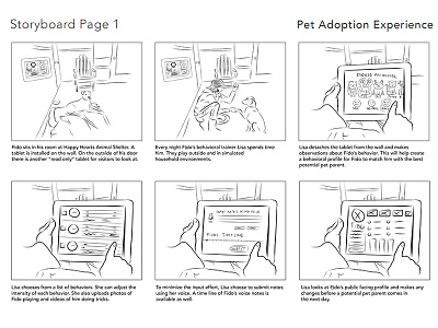 Pet Adoption UX Case Study - Storyboard 1
