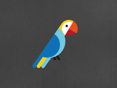 Parrot Icon mark aiste animal bird colour colourful geometry gif icon logo mark parrot shape
