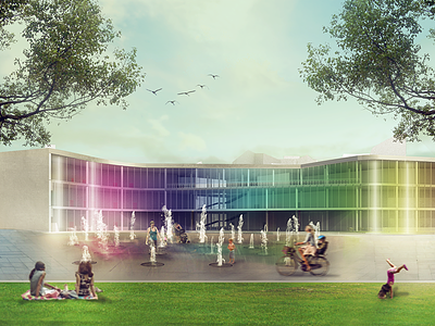 Odense Hans Andersen Museum render 1/10 architecture building colour denmark design house odense render