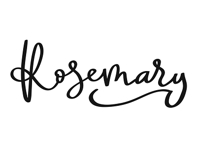 Rosemary art artwork blackwhite calligraphy design illustration lettering rosemary