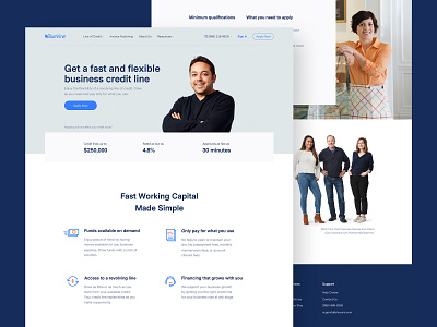 Line of Credit credit design fin tech fin tech redesign redesign. typography typorgraphy web web design web site design