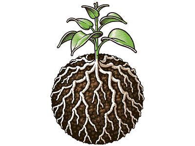 A Logo for a Fertilizer Company emblem engraving illustration logo pen and ink symbol vector art woodcut