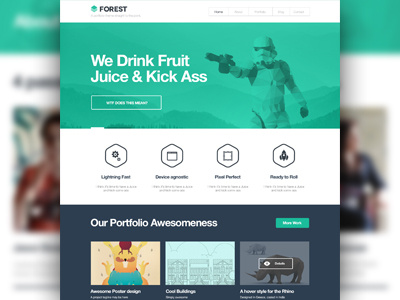 Portfolio Theme Homepage Design