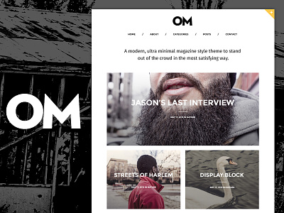 Om - A stylish blogging theme for WordPress blog grid homepage magazine minimal themeforest wordpress