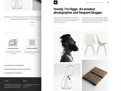Higgs - A portfolio WordPress theme clean minimal theme themeforest wordpress