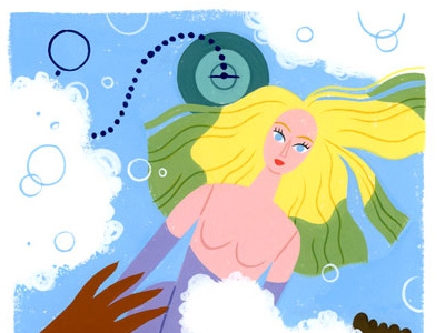 Bathtub Barbie barbie design illustration kidlit