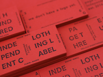 Hand Stamped Business Cards