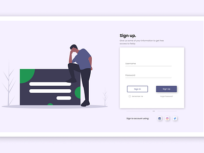 Sign up UI Design