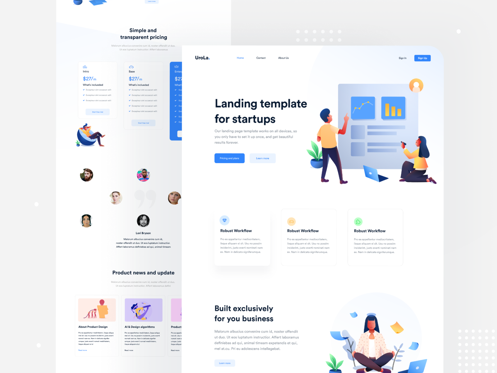 UroLa. - Landing Page by Asif Howlader on Dribbble