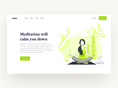 Design for Calm - Web Header