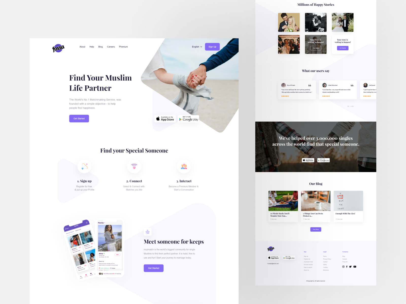 Fossa - Muslim Match Making by Asif Howlader on Dribbble