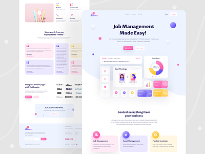 Meet iOS - Home Page 2020 trends branding button candy colors cards ui colorful creative dashboard app dribbble e commerce landing page landing page design minimal trendy ui ui design ux web app web apps web design