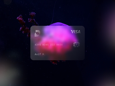 Frosted Glass Card V2 banking blur creative credit card debit card design dribbble e commerce flat frosted glass glass card header mastercard minimal noise texture trendy ui ux visa card web apps