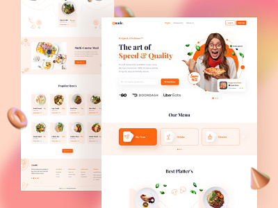 Food Landing Page Exploration 2021 trends creative delivery design e commerce food food website gfxgeek landing page minimal order food pizza restaurant trendy ui ui design ux ux ui ux design web design