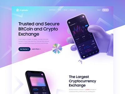 Crypto Landing Page Header