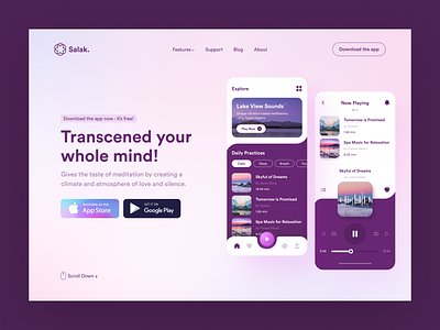 Meditation App Web Header