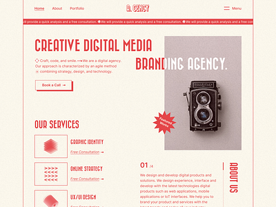 Agency Web Header by Asif Howlader on Dribbble