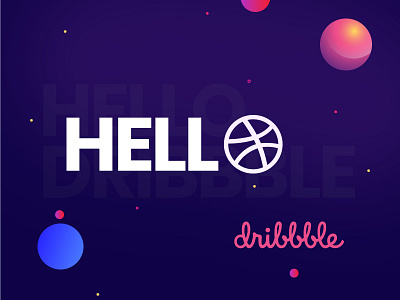 Dribbble - Debut Shot! animation debut design first shot graphic design hello dribbble illustration invite thank you visual