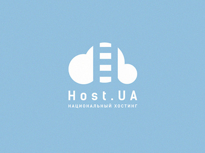 Host.UA brand cloud concept flat host host.ua hosting ladder logo