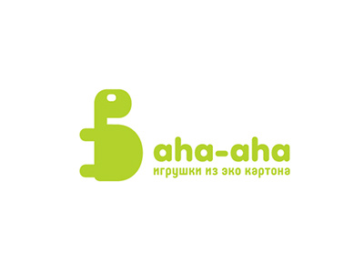 aha-aha logo brand concept aha turtle toys ecology cardboard eco