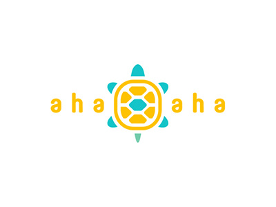 aha-aha logo brand concept aha turtle toys ecology cardboard eco