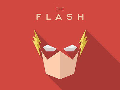 The Flash brand concept design flash flat graphic icon illustrator logo style superhero wallpaper