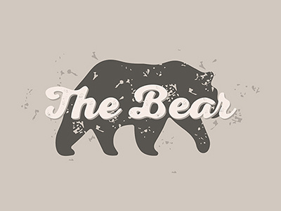 The Bear animal bear font logo scratched scratching style trend wild