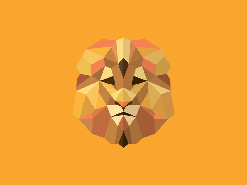Lion — Set of Polygons Logos Animals 2015 / 2016 polygonal trend brand illustration mask logo2016 lowpoly logoset king polygons animals lion