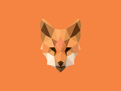 Fox animals fox illustration logo2016 logos logoset lowpoly mask orange polygonal polygons trend