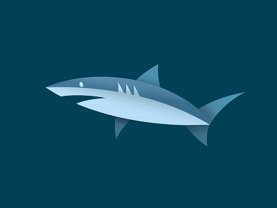 Shark animal colored fish gradients identity illustration logodesign mammal opacity overlay shark trend