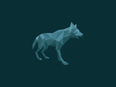 Wolf animal blue design face logos lowpoly polygons predator sign wild wolf