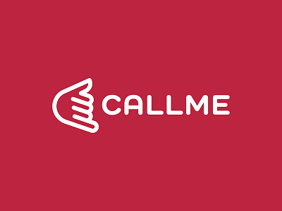 Call Me call dial tone fingers hand line logo minimalism mobile movement signal tube telephone