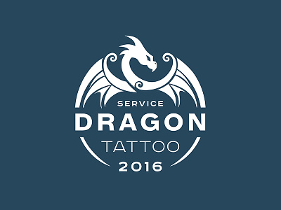 Dragon art brand design dragon flat logo service snakes symbol tattoo trend wings