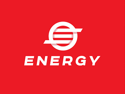 Energy abstract circle e energy letter logo logotype mark minmalizm red sign