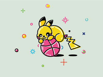 Invites to Dribbble from Pikachu from Pokemon GO dribbble free games go icon illustration invites pikachu pokeball pokemongo pokémon ピカチュウ