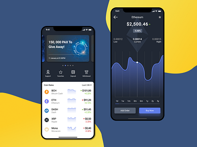 Cryptocurrency Mobile App app crypto design mobile app ui ux