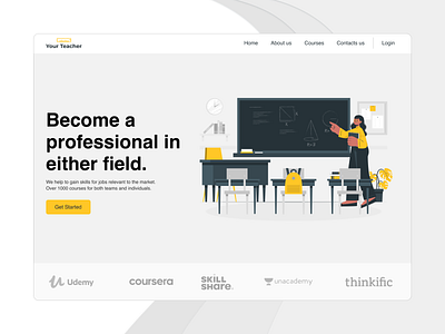 📐 Your Teacher - Educational Platform logo yellow