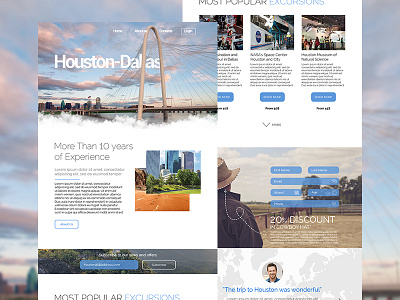 Houston–Dallas trip tours adventure dallas design houston landing page tour tour guide travel trip ui ux