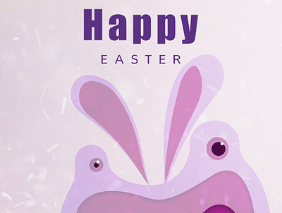 Happy Easter card creativehunger design designmadness easter easter bunny enjoy the moment illustrator photshop uxlover